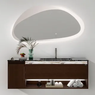 Тумба под раковину  Black&White Universe 9701400 Темное дерево 140 см